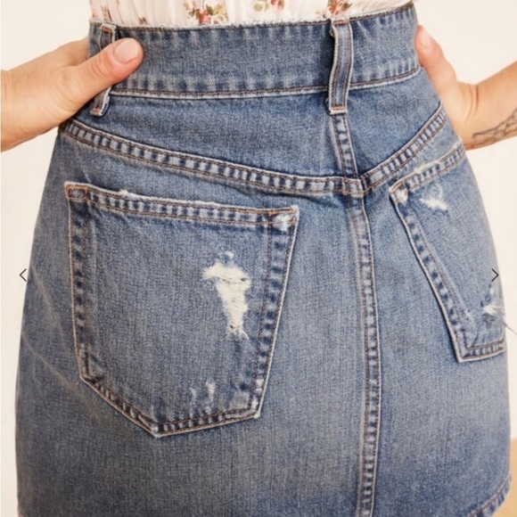 Reformation Button Front Denim Mini Skirt - Picture 7 of 12